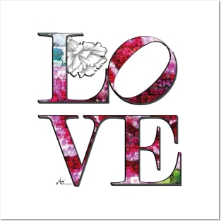 LOVE Letters January Birth Month Flower Carnation Posters and Art